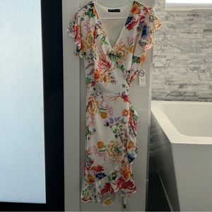 Floral fashion to figure wrap dress size 0 (plus)